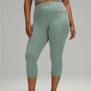 Lululemon Align 21” High-Rise Crop Heathered Tidewater Teal Size 8